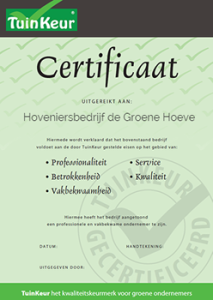 Hoveniersbedrijf De Groene Hoeve - TuinKeur gecertificeerd